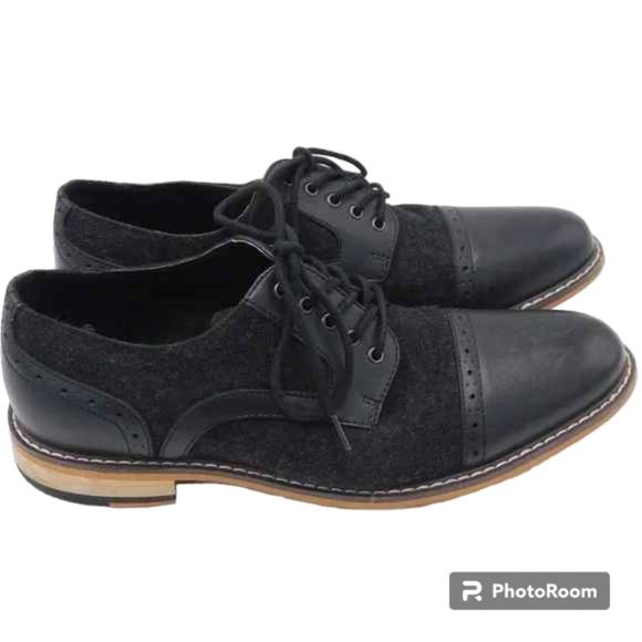BAR III Men\'s Frankie Perforated Oxford Shoes Size 9M In Black